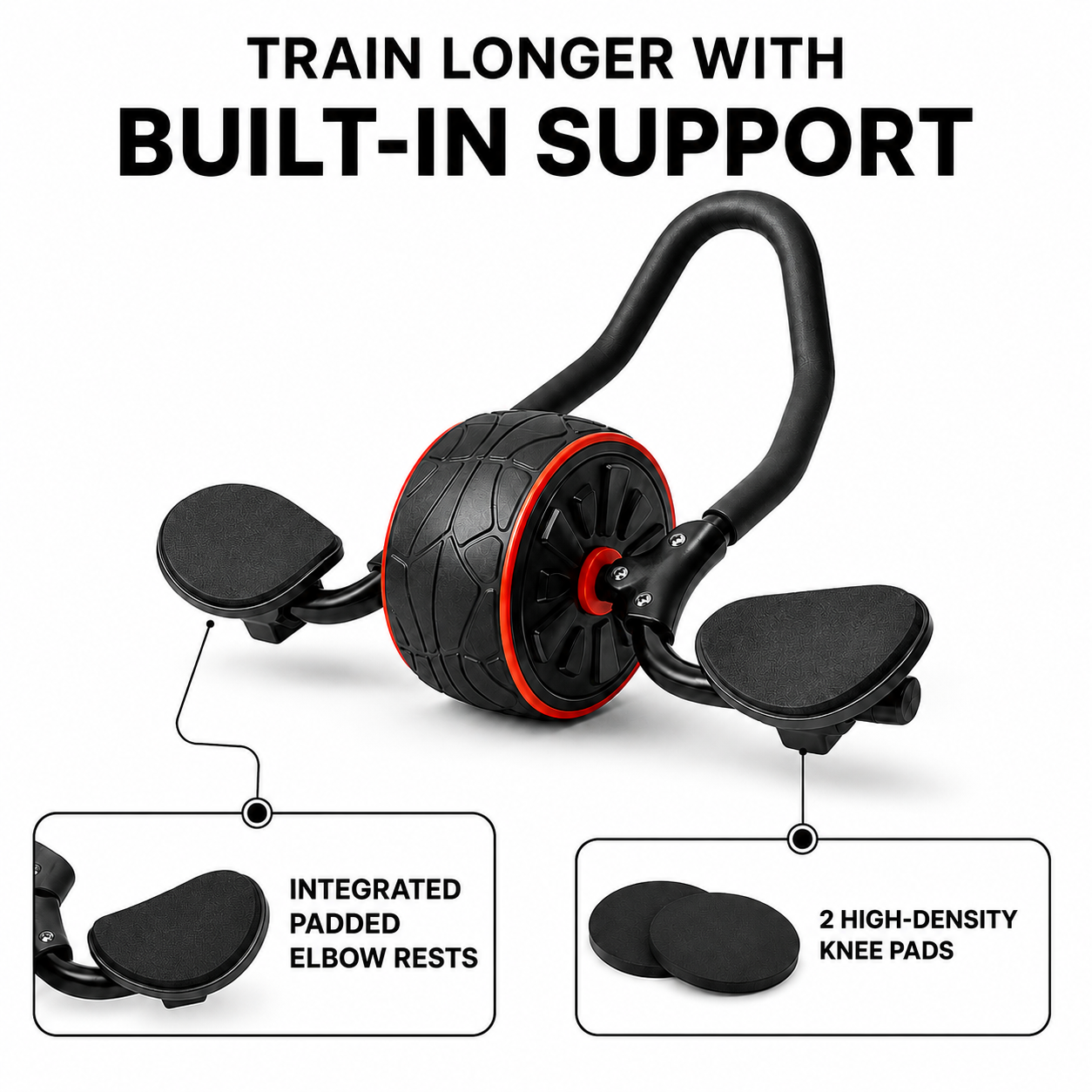 360° Ab Roller with Elbow Support & Knee Pads
