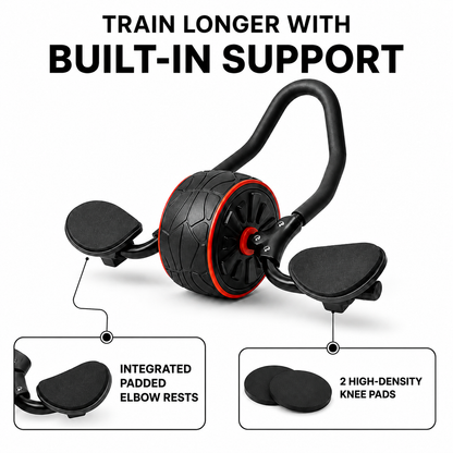 360° Ab Roller with Elbow Support & Knee Pads