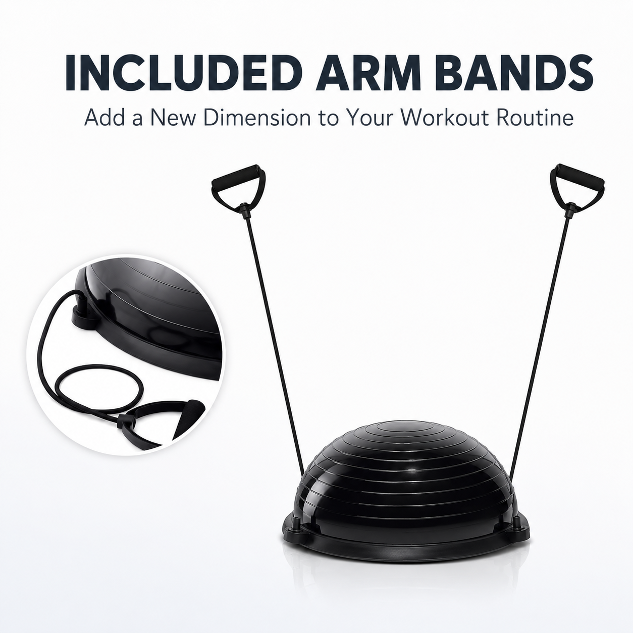 23-Inch Balance Trainer with Resistance Bands & Yoga Ball Set