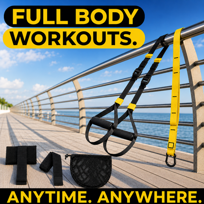Portable Suspension Trainer Kit with Indoor & Outdoor Anchors