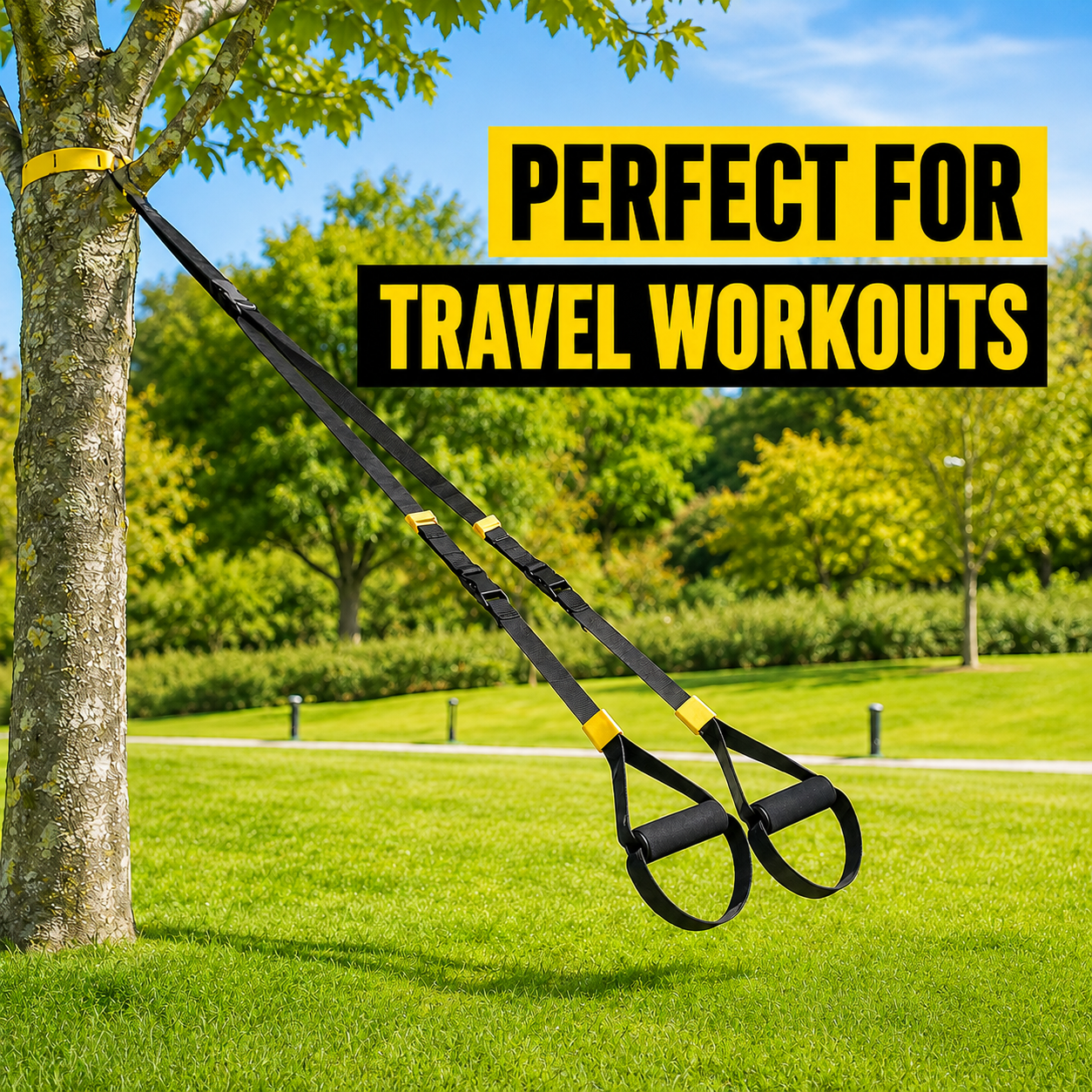 Portable Suspension Trainer Kit with Indoor & Outdoor Anchors