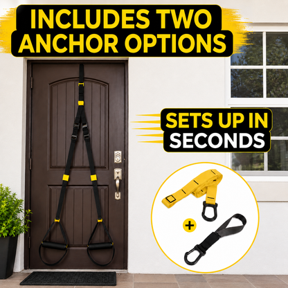 Portable Suspension Trainer Kit with Indoor & Outdoor Anchors